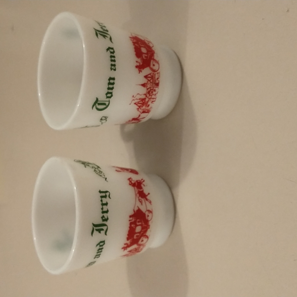 Vintage Christmas Tom and Jerry Mugs